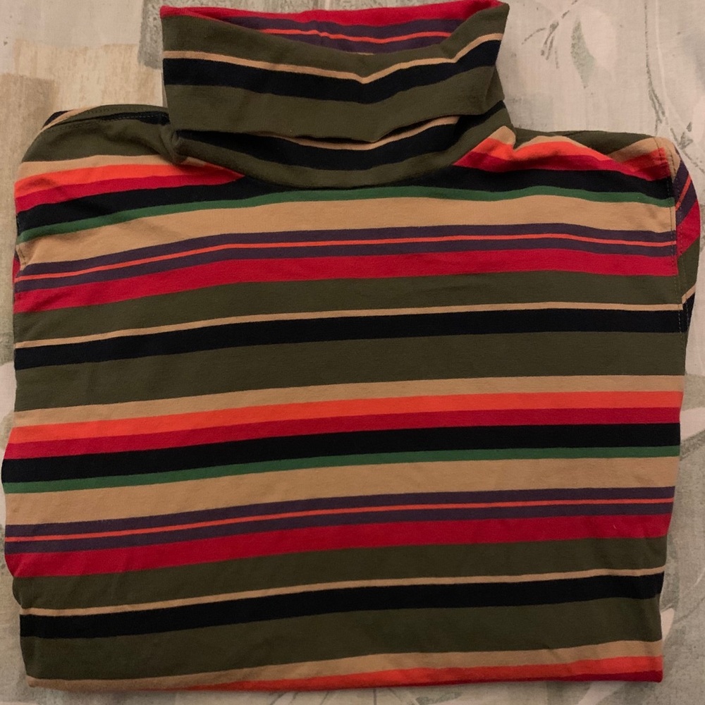 Land’s End Striped Turtleneck